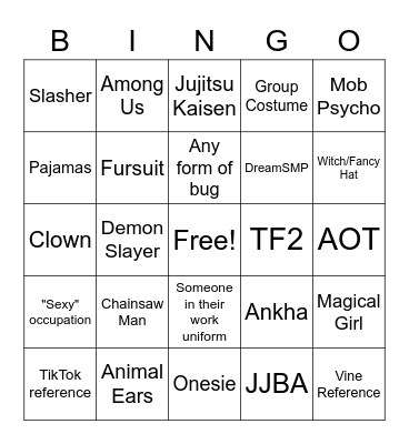 Halloween Bingo Card