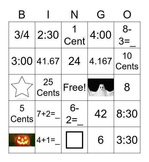 10/29 Bingo Card
