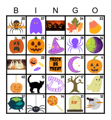 Halloween Bingo Card