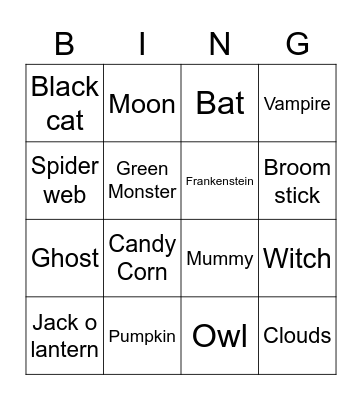 Happy Halloween! Bingo Card