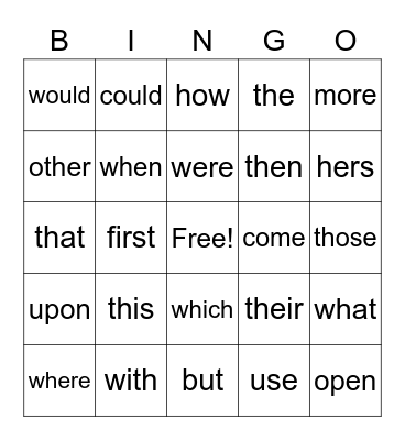 Happy Halloween! Bingo Card