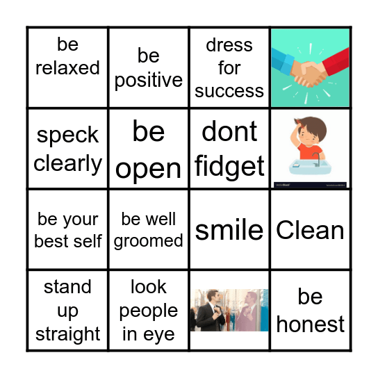 good impressions Bingo Card