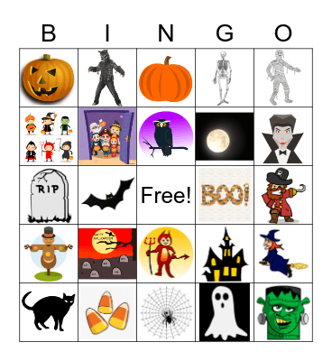 Halloween Bingo Card