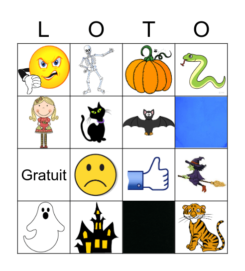 C'est l'Halloween! Bingo Card