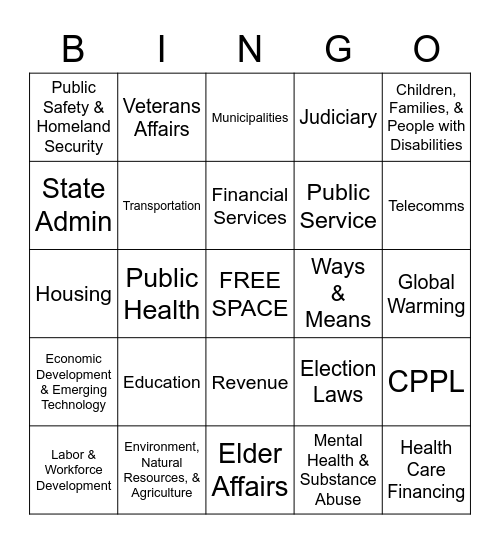 Vincent Lawrence Dixon Bingo Card