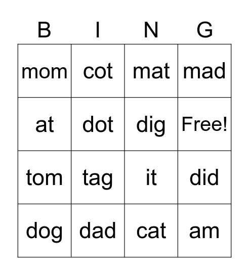 Halloween Bingo Card
