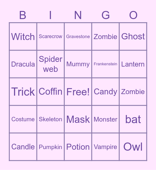 Dhen Bingo Card