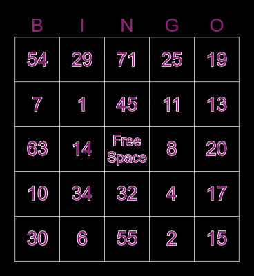 KEYCLUB BINGO Card