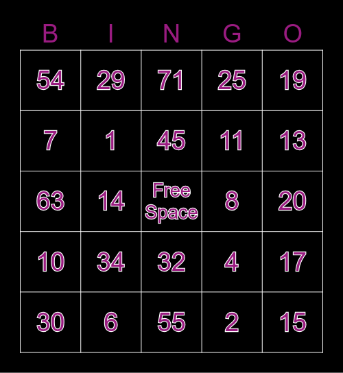 KEYCLUB BINGO Card
