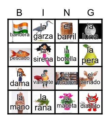 Loteria Mi Pueblito Bingo Card