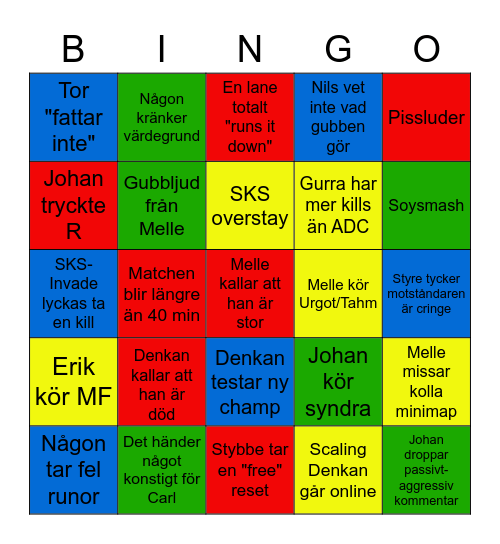 SKS BINGO Card