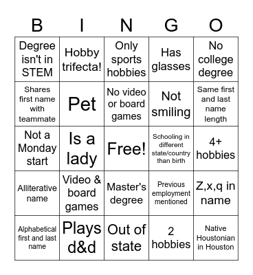 New Associate Bingo Mk II Bingo Card