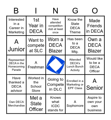 DECA Day BINGO Card