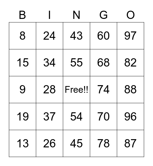 Gen-Kids Light Party 2021!!! Bingo Card