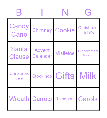 Christmas Bingo Card