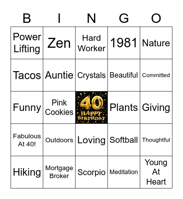 Happy Birthday Alicia! Bingo Card