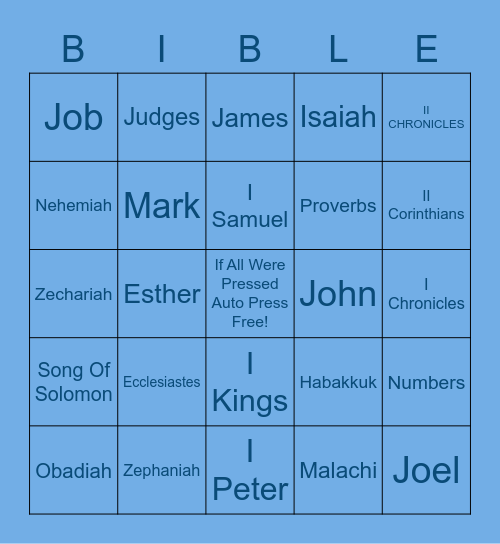 Inbo - Old Testament & New Testament Bingo Card