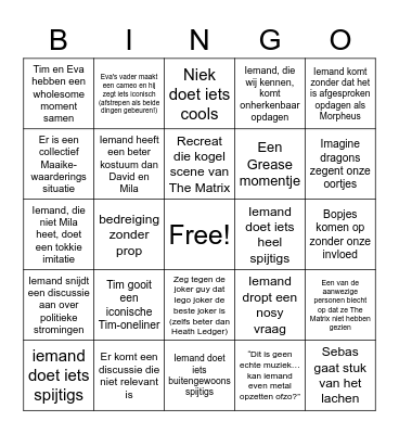 5 November Bingo Card