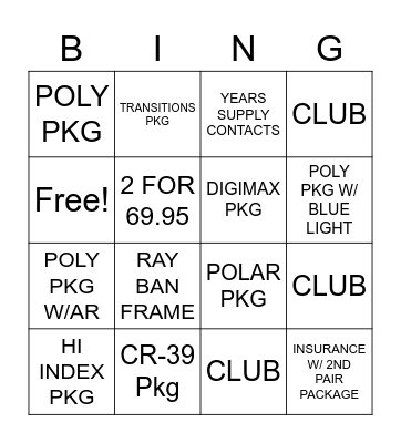 Halloween Bingo Card