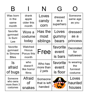 Halloween Lets Get To Know You Bingo Card