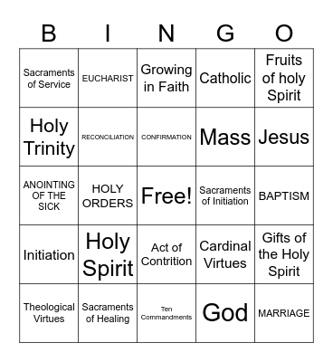 How do we become members of the Church Bingo Card