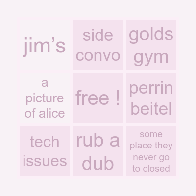 zoom bingo !! Bingo Card