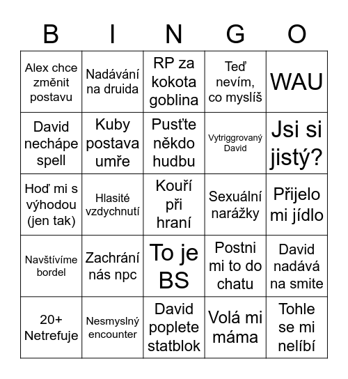 Faerun bingo Card