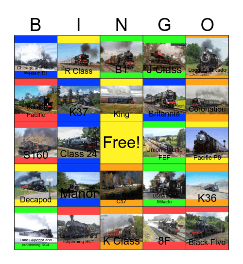 Atlas of the World's Railways Bingo Card