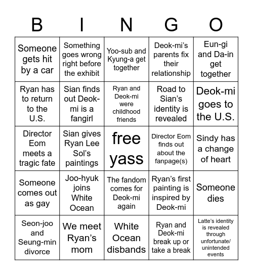 her private life predictions Bingo Card