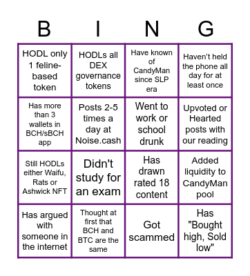 Virtual Bingo Card