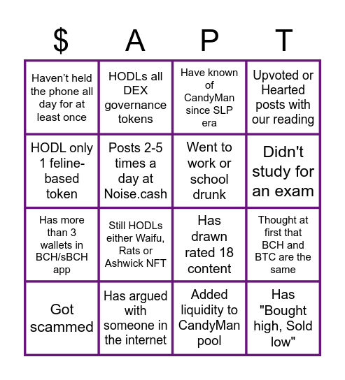 Virtual Bingo Card