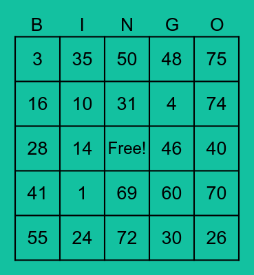 BhieNGO Bingo Card