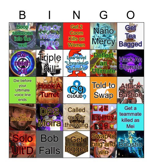 Overwatch Bingo Card