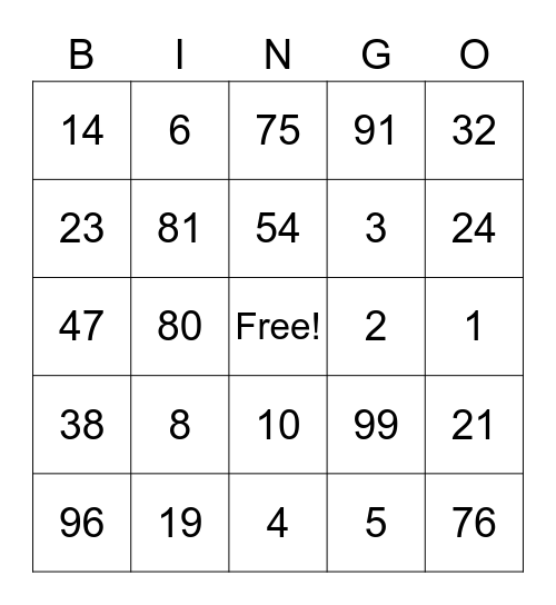 อีวอนน์ รอบที่ 1 Bingo Card