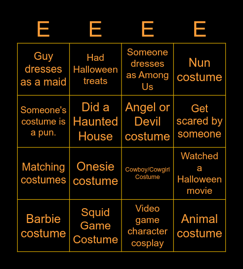 Halloween Bonus: Goosebumps Bingo Card