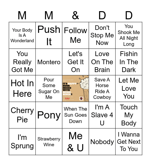 Mommy & Daddy Time Bingo Card