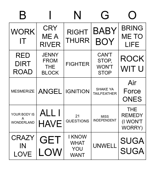 SONGS THAT TURNED ADULT THIS YEAR Bingo Card