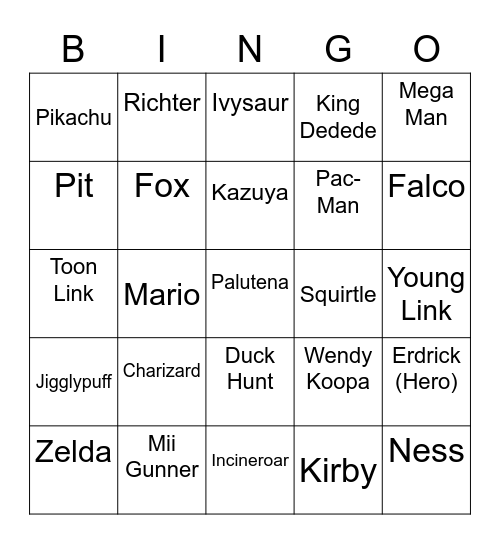 Maeva ROUND 1 [Smash Bros] Bingo Card