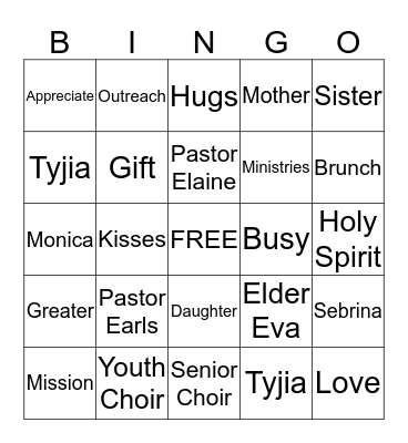 MOTHER'S DAY BINGO Card