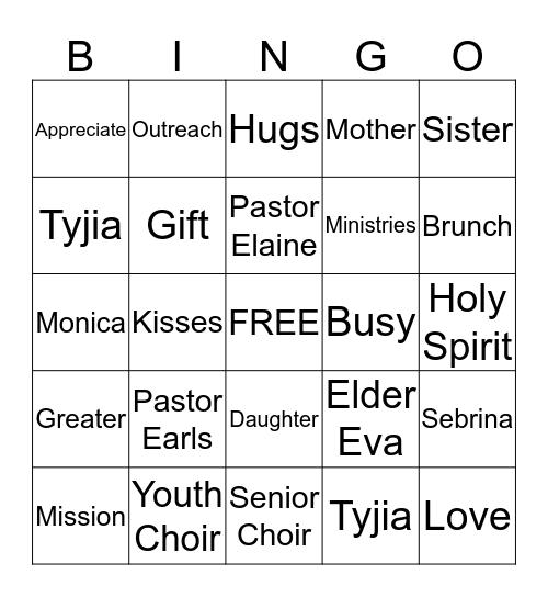 MOTHER'S DAY BINGO Card