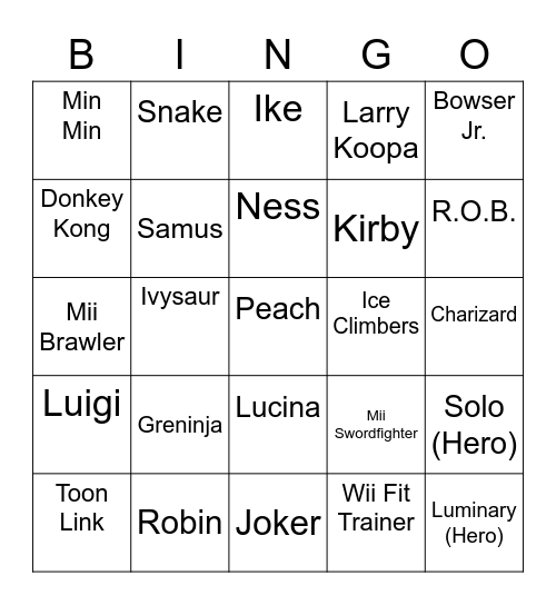 Maeva ROUND 2 [Smash Bros] Bingo Card