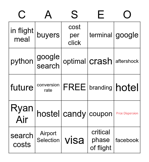 Air France case study Bingo Card