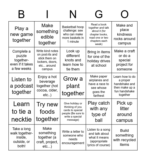 MVP BINGO Card