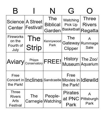 What Are You Doing This Summer? Bingo Card