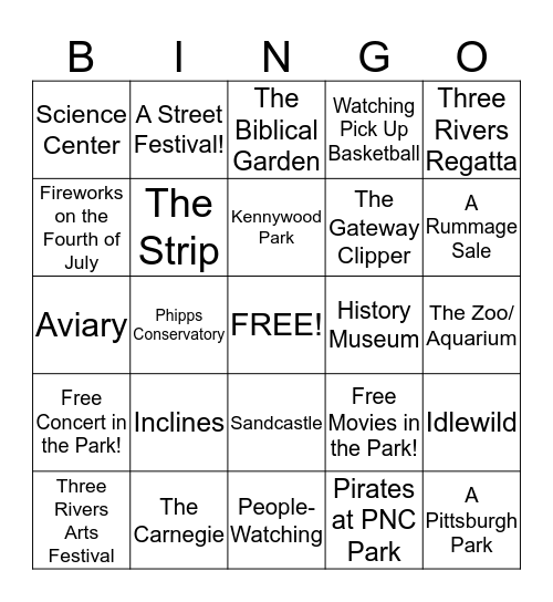 What Are You Doing This Summer? Bingo Card