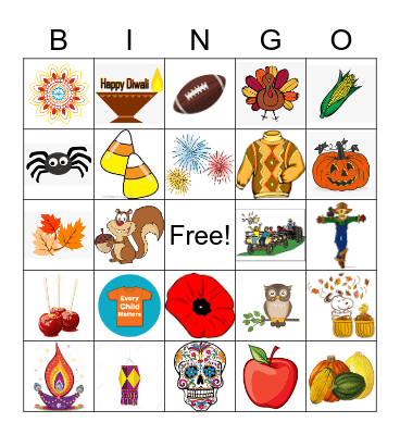 Fall BINGO Card