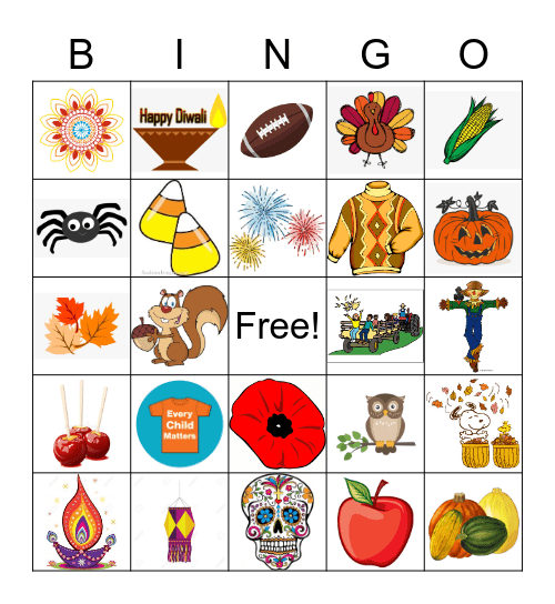 Fall BINGO Card