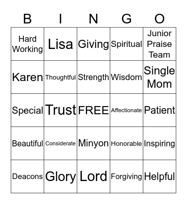 MOTHER'S DAY BINGO Card