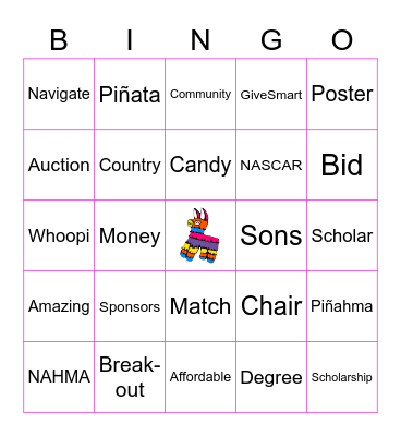 PiñAHMA Party Bingo Card
