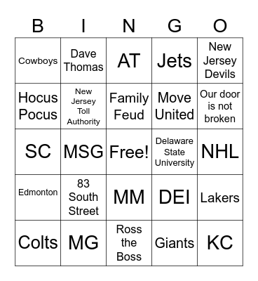 Prodigy Search Bingo Card